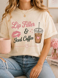 Lip Filler & Iced Coffee | Aesthetic Graphic Tee