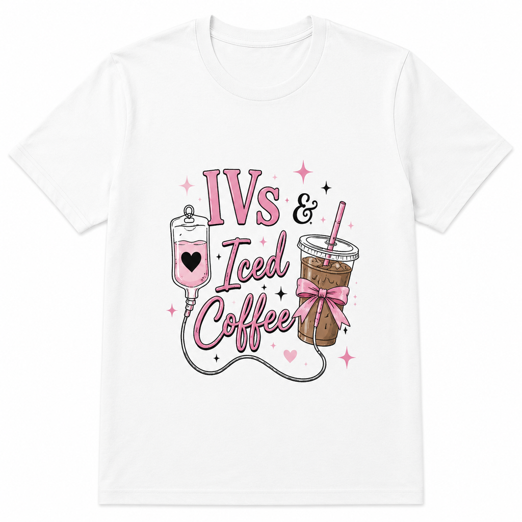 IVs & Iced Coffee| Aesthetic Graphic Tee