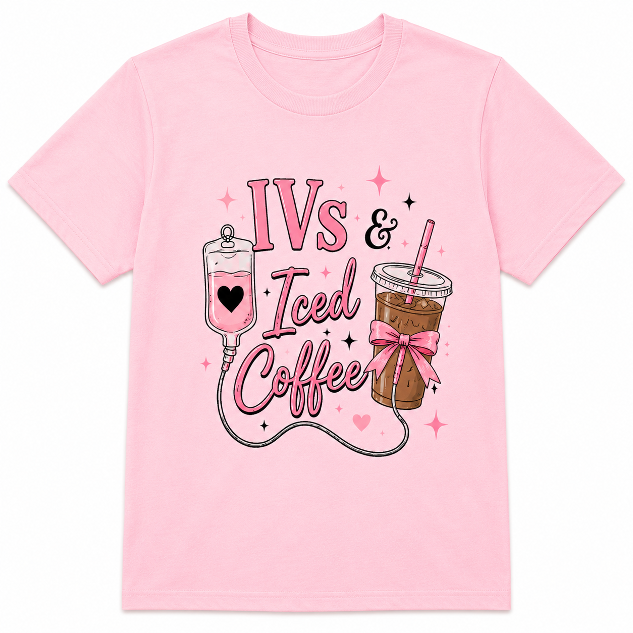 IVs & Iced Coffee| Aesthetic Graphic Tee