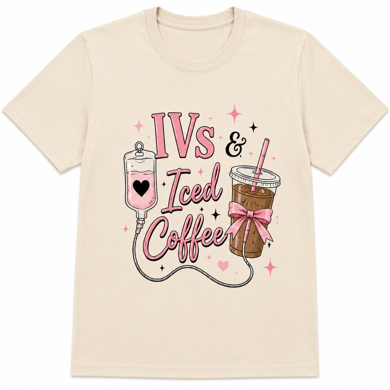 IVs & Iced Coffee| Aesthetic Graphic Tee